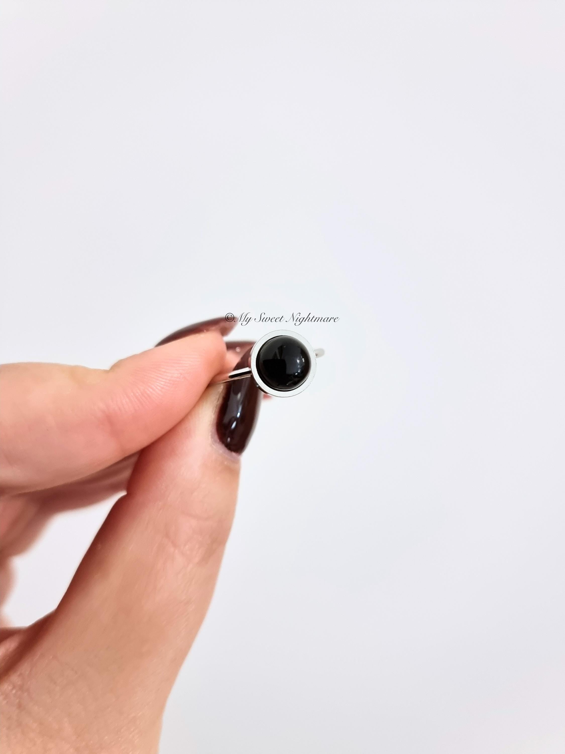 Natural Crystal Adjustable Ring | Stainless Steel & Gemstone Options