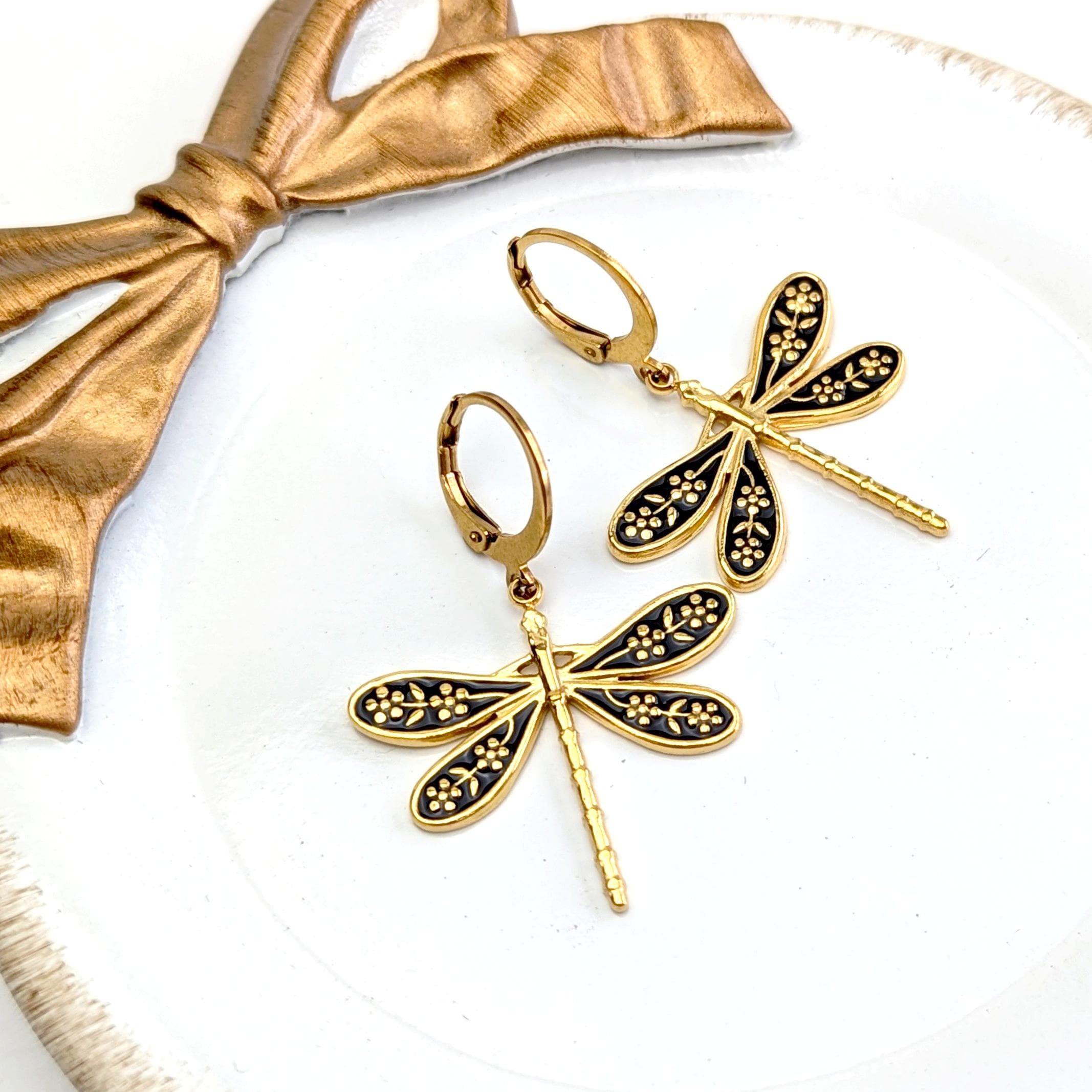 Fable Dragonfly Crystal Earrings | 925 Sterling Silver