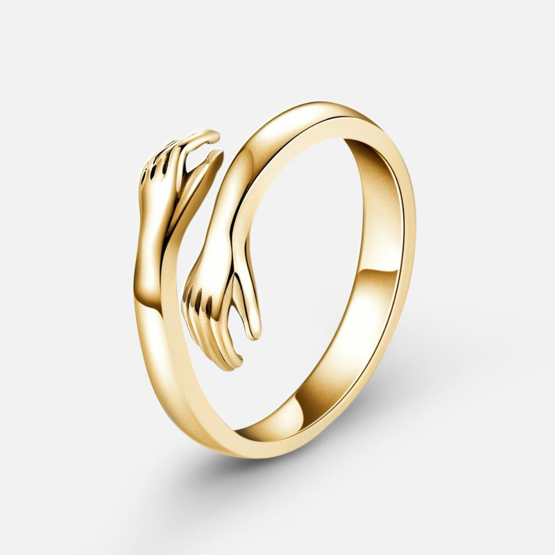 Verstelbare Knuffel Ring | 14k plated Gold / s925 Sterling Silver