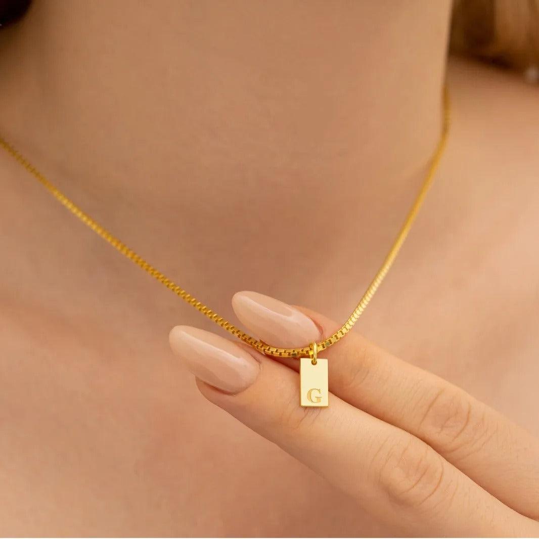 Collana Personalizzata con Iniziale | Oro Placcato 14k