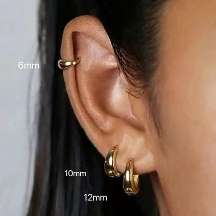Boucles d'oreilles minimalistes | Or plaqué 14k