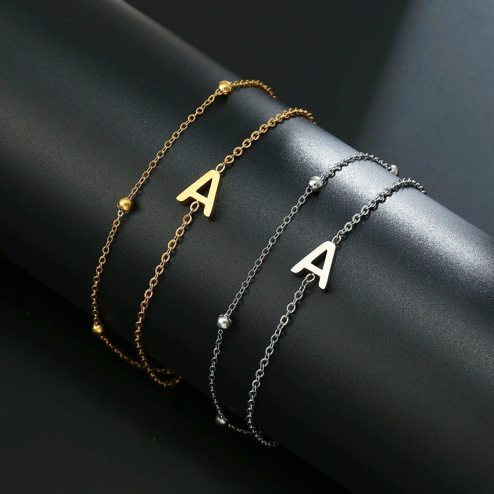 Bracelet personnalisé avec initiale | Or plaqué 14K