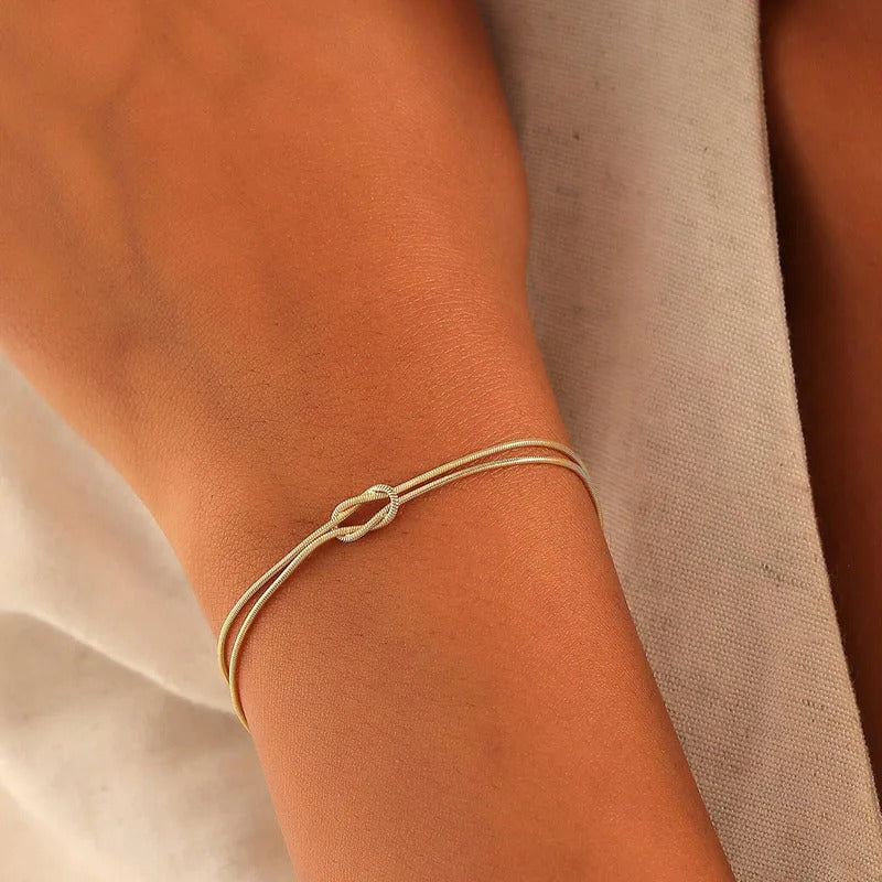 Bracelet à nœud | Or plaqué 14K