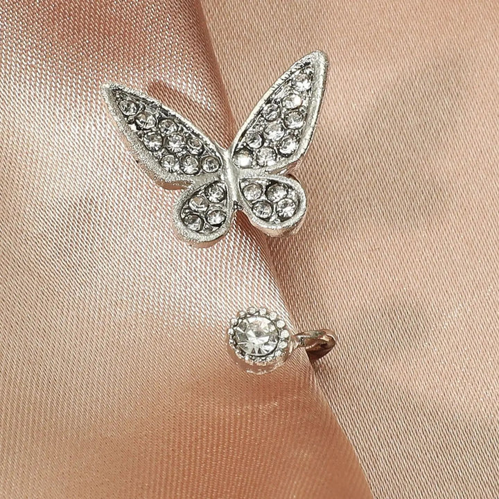 Boucles d'oreilles Papillon en Cristal | Or 14 carats plaqué