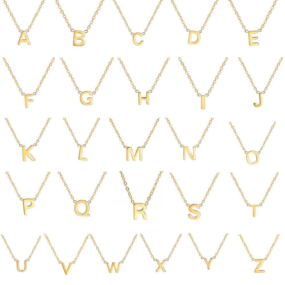 Collier Initial Personnalisé | Or Plaqué 14K