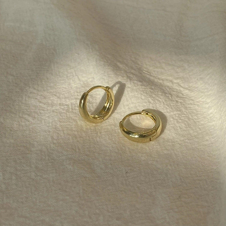 Boucles d'oreilles minimalistes | Or plaqué 14k