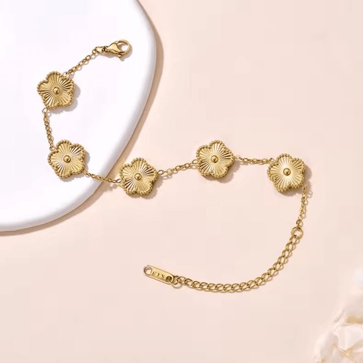 Bracelet Trèfles | Or Plaqué 14K