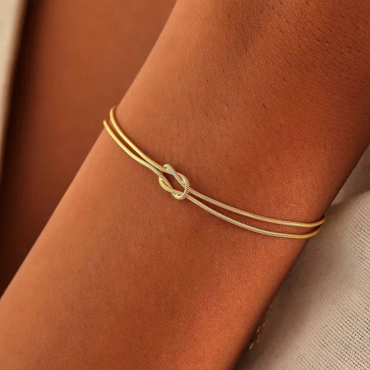Bracelet à nœud | Or plaqué 14K