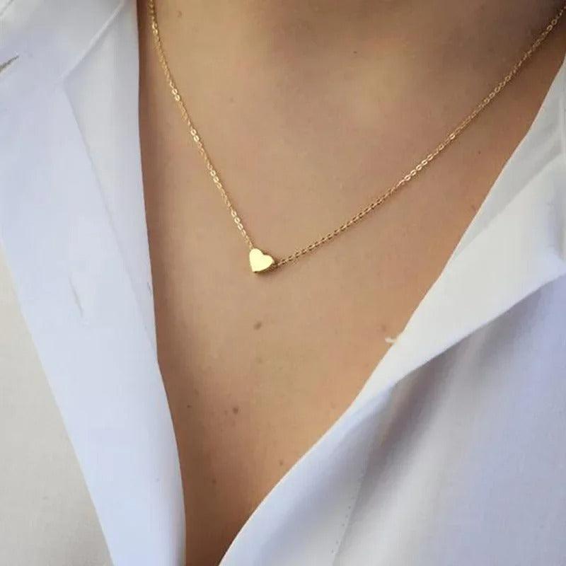 Collier avec cœur | Or plaqué 14 carats