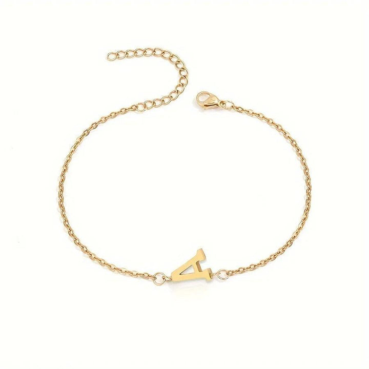 Bracelet personnalisé avec initiale | Or plaqué 14k