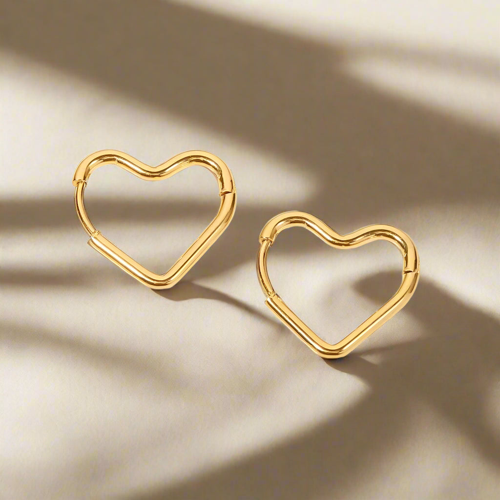 Boucles d'oreilles Hartjes | Or plaqué 14 carats