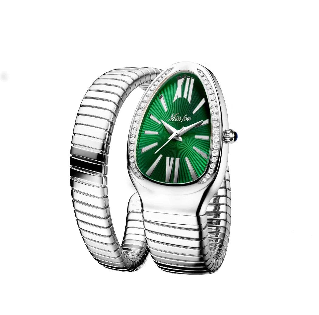 Dames Slangen Armbandhorloge | 925 Sterling Zilver & 14K Verguld Goud
