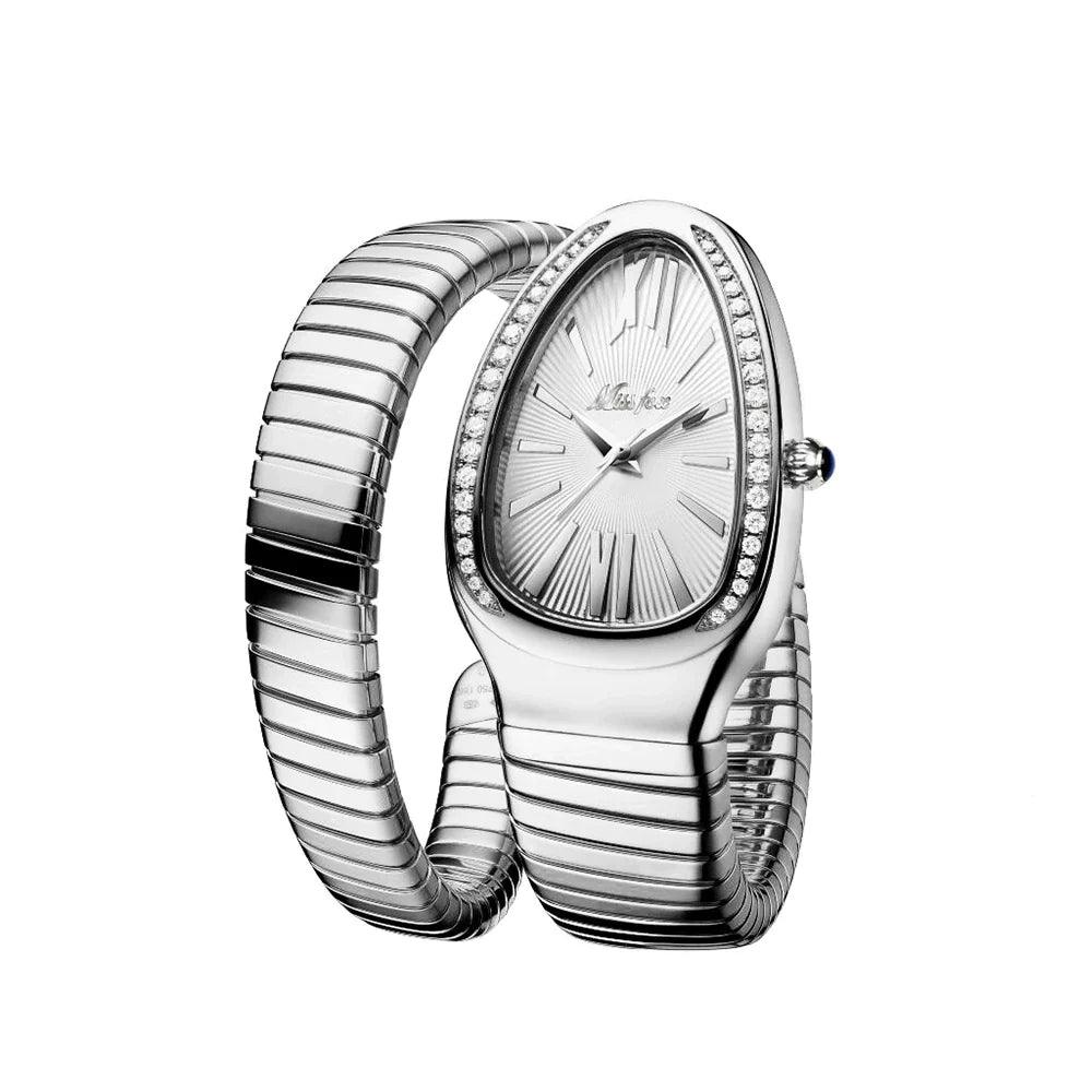 Dames Slangen Armbandhorloge | 925 Sterling Zilver & 14K Verguld Goud