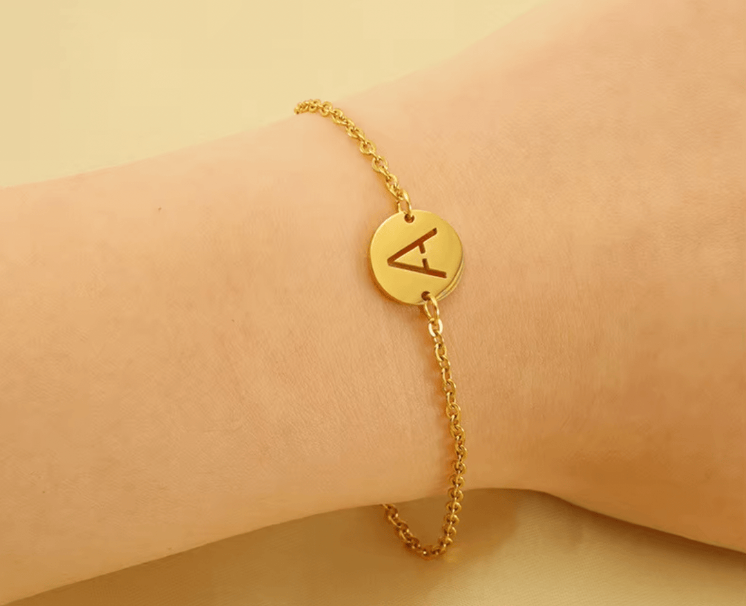 Braccialetto personalizzato con iniziale | Oro placcato 14k