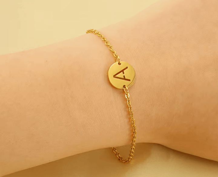 Braccialetto personalizzato con iniziale | Oro placcato 14k