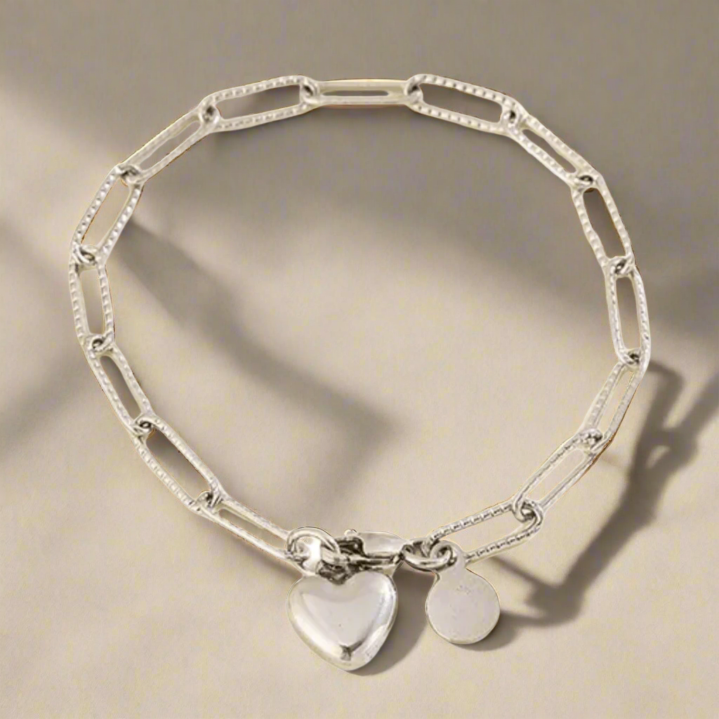 Braccialetto con Cuore | Oro Placcato 14K