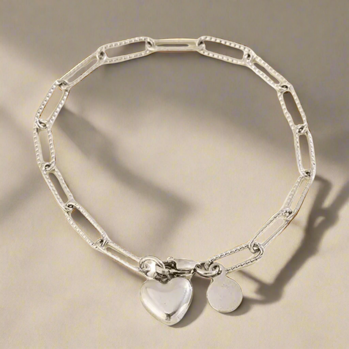 Braccialetto con Cuore | Oro Placcato 14K