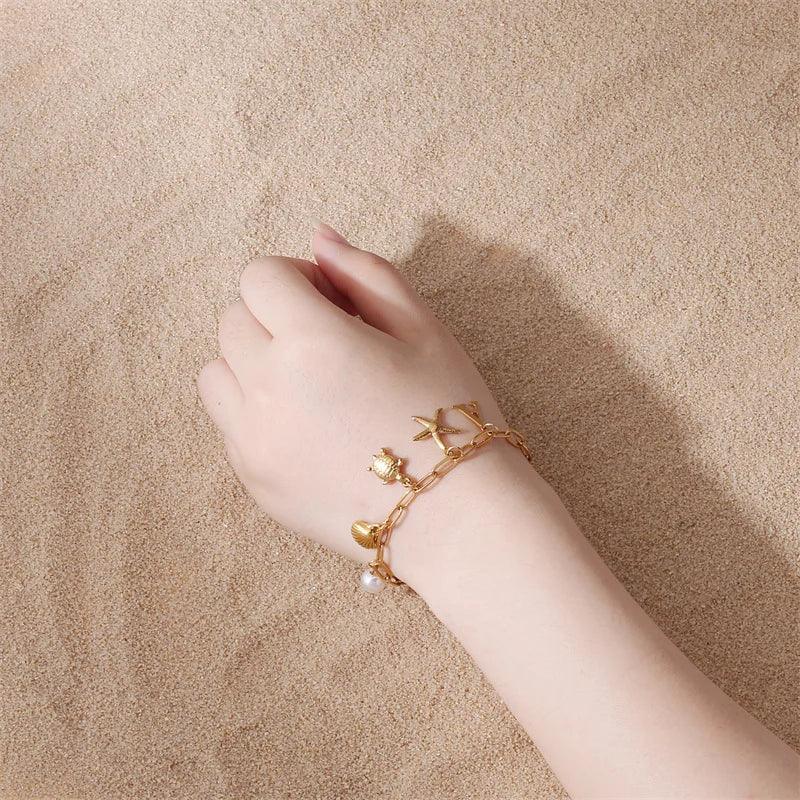 Bracelet personnalisé avec initiale | Or plaqué 14K