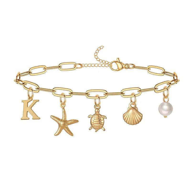 Bracelet personnalisé avec initiale | Or plaqué 14K