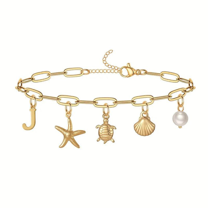 Bracelet personnalisé avec initiale | Or plaqué 14K