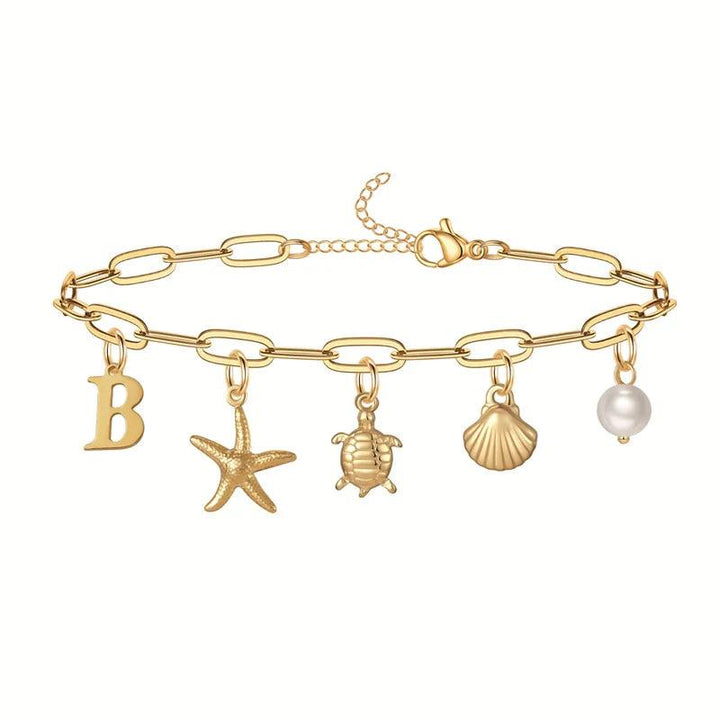 Bracelet personnalisé avec initiale | Or plaqué 14K