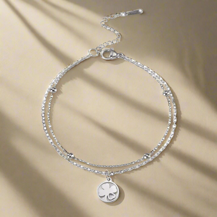 Bracelet Trèfle à Quatre Feuilles | Or Plaqué 14k