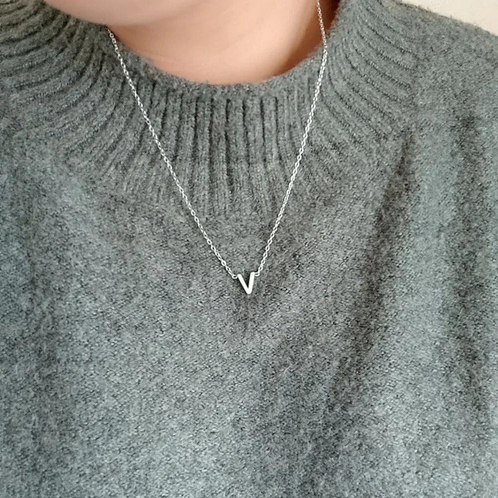 Collier Initiale Personnalisé | 925 Argent Sterling