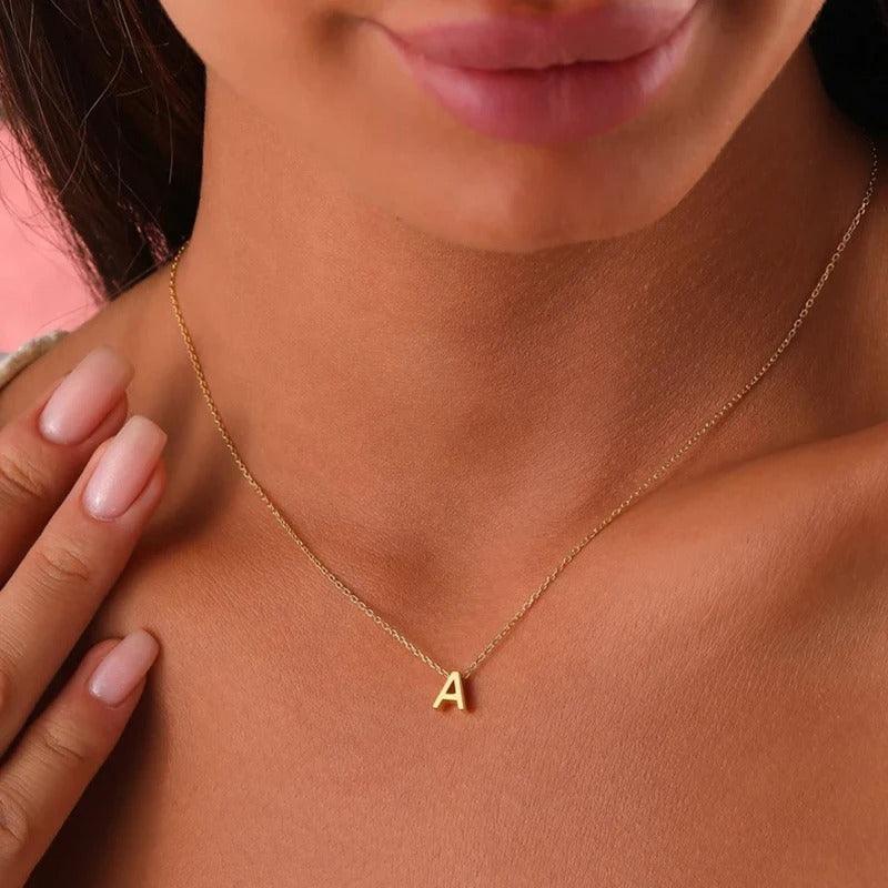 Collier Initial Personnalisé | Or Plaqué 14K