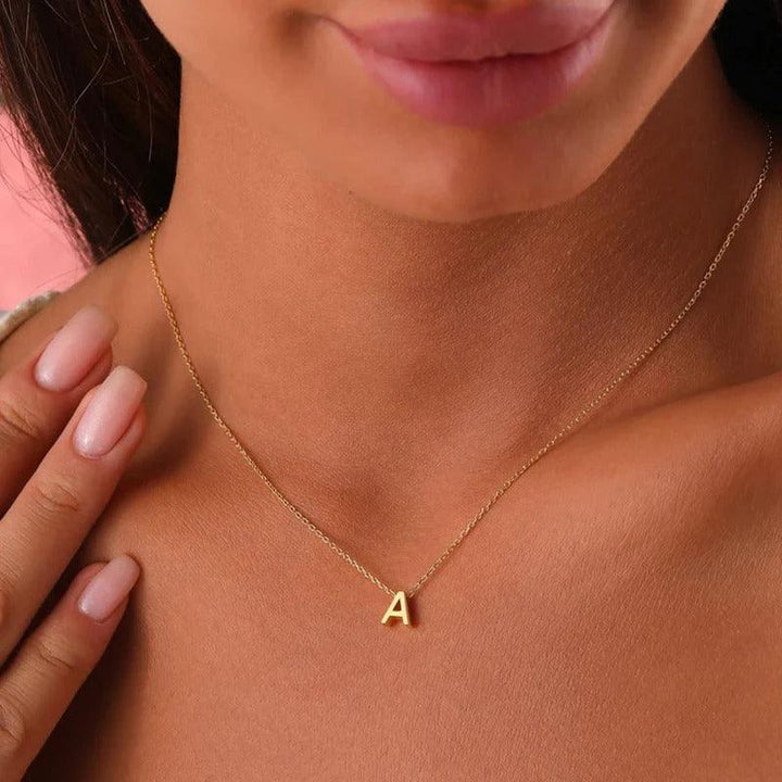 Collier Initial Personnalisé | Or Plaqué 14K