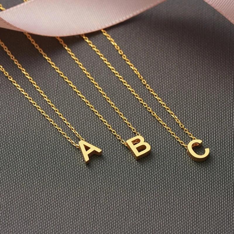 Collier Initial Personnalisé | Or Plaqué 14K