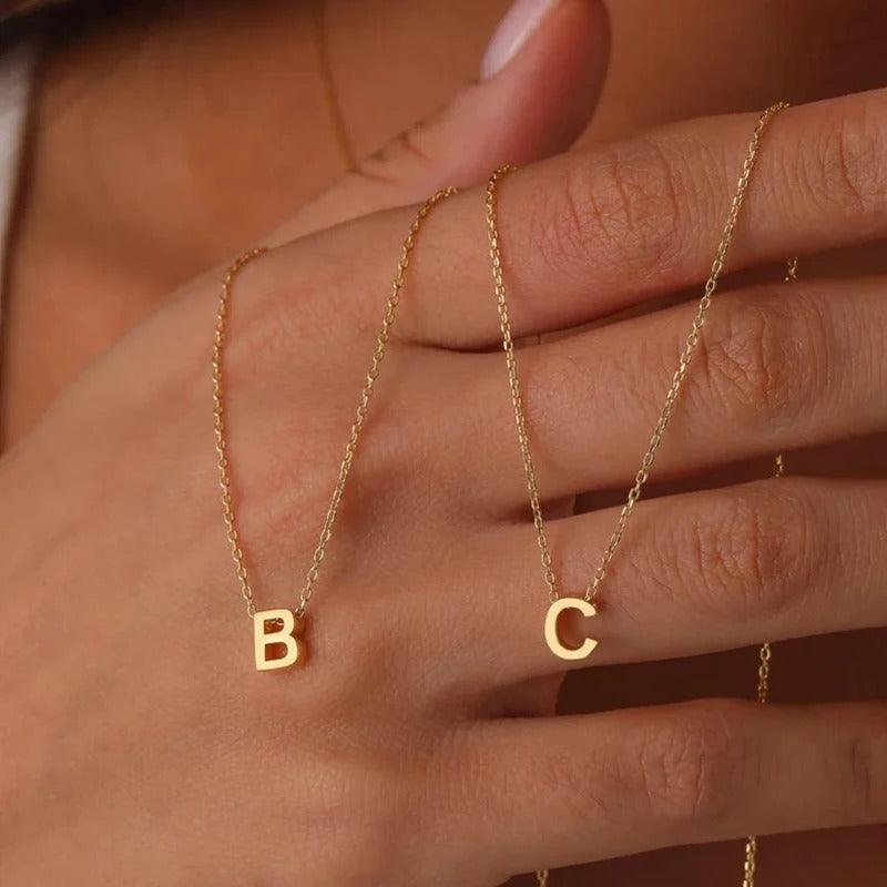 Collier Initial Personnalisé | Or Plaqué 14K